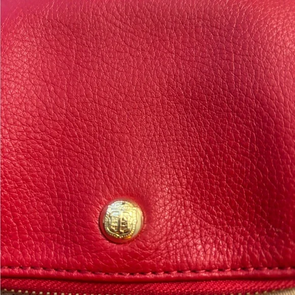 Talbots Red Crossbody Bag with Gold Accents - Picture 5 of 8